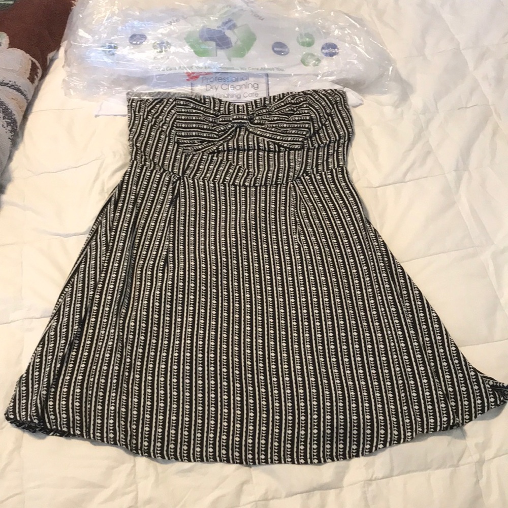 strapless mini dress